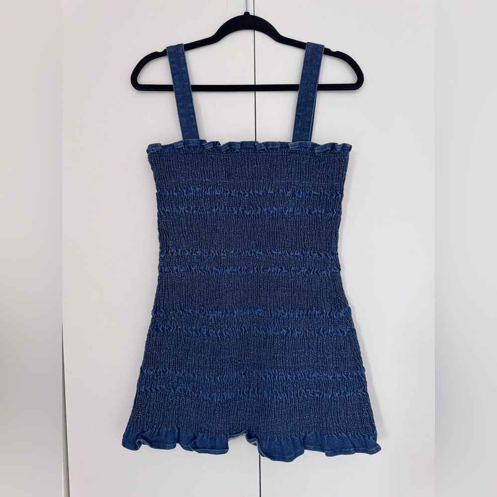 Urban Outfitters Blue Smocked Mini Dress